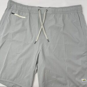 Vuori Banks Shorts Mens 2XL Gray 7" Unlined Athletic Casual Workout